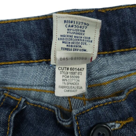 True Religion Bobby Jeans Straight Leg Low Rise Sz 30 Short DarkWash Stretch Y2K - Picture 6 of 14